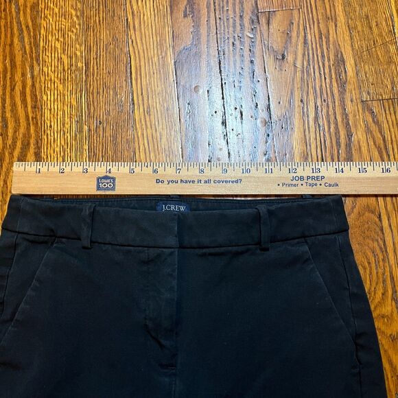 J.Crew Kallie Fit Straight Leg Chino Trousers Black Women's Size 4 Pants - Picture 6 of 10